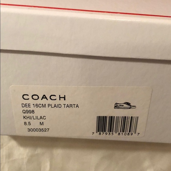 Coach plaid shoes - Picture 5 of 5